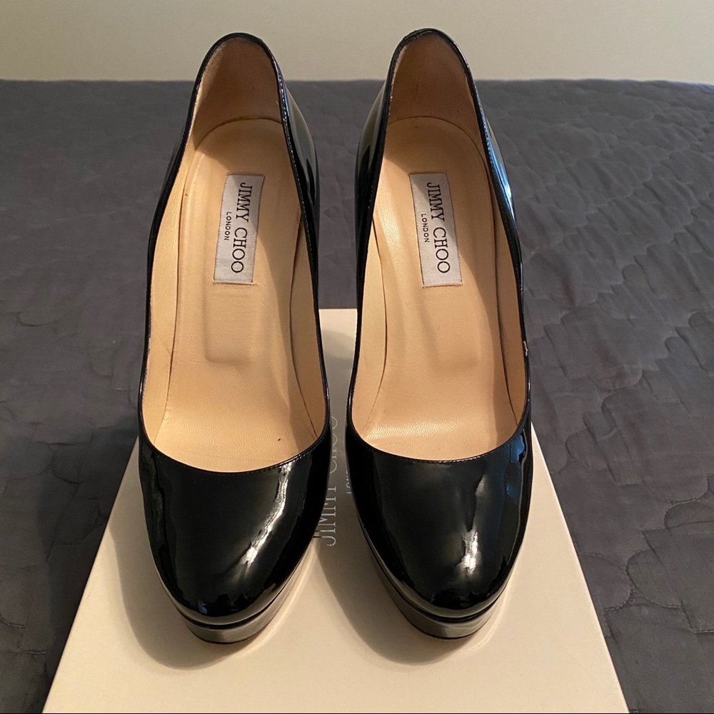 Jimmy Choo Black Patent Leather Pumps